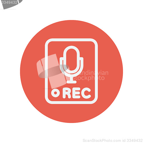 Image of Recording station sign thin line icon