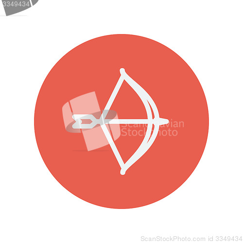 Image of Bow and arrow thin line icon