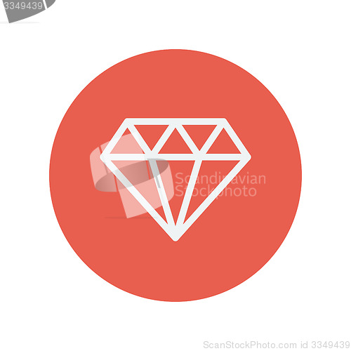 Image of Dazzling diamond thin line icon