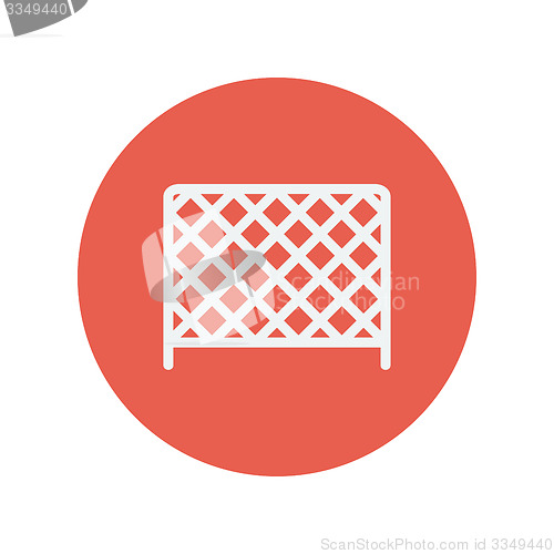 Image of Ice hockey goal net thin line icon