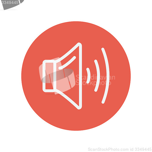 Image of Speaker volume thin line icon