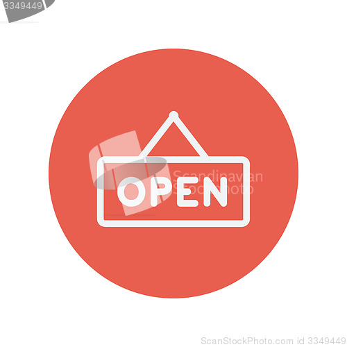 Image of Open sign thin line icon