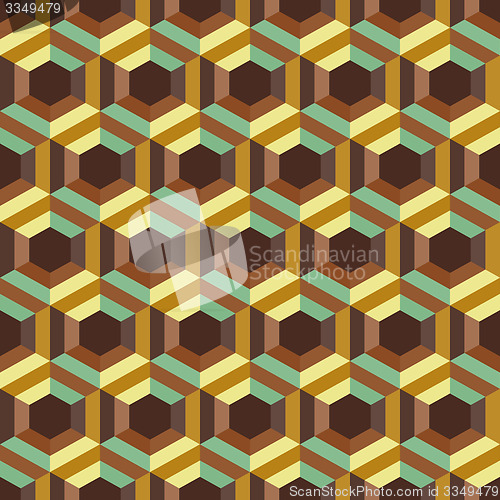 Image of Seamless abstract 3d background with hexagonal elements. 