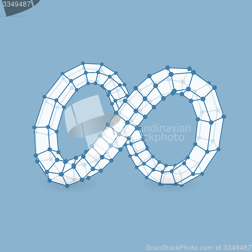 Image of Infinity symbol. Can be used as design element, emblem, icon. 