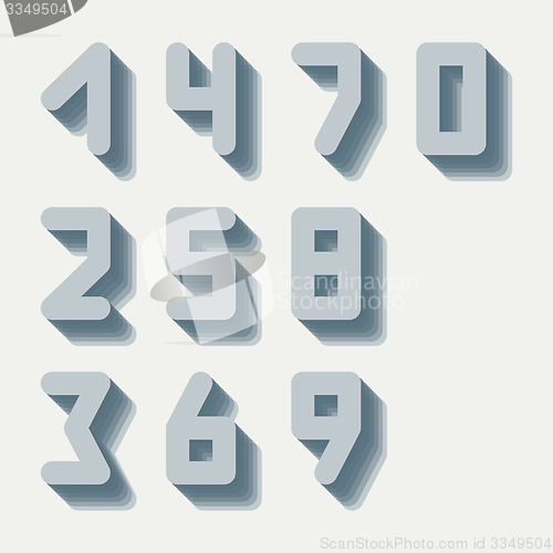 Image of Number icons. Vector set. 