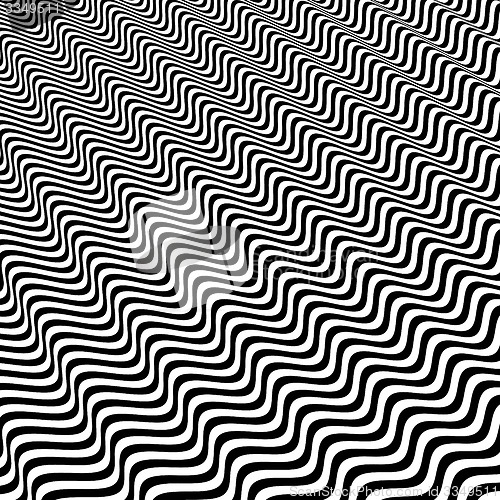 Image of Black and white abstract striped background. Optical Art. 