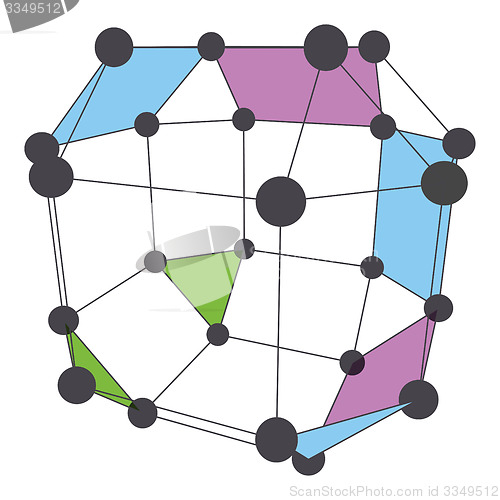 Image of 3D Molecule structure background. Graphic design. 