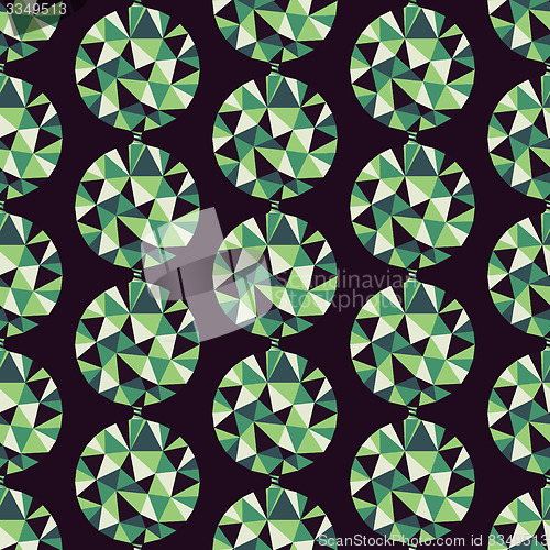 Image of Geometric seamless pattern with gems. Vector illustration.