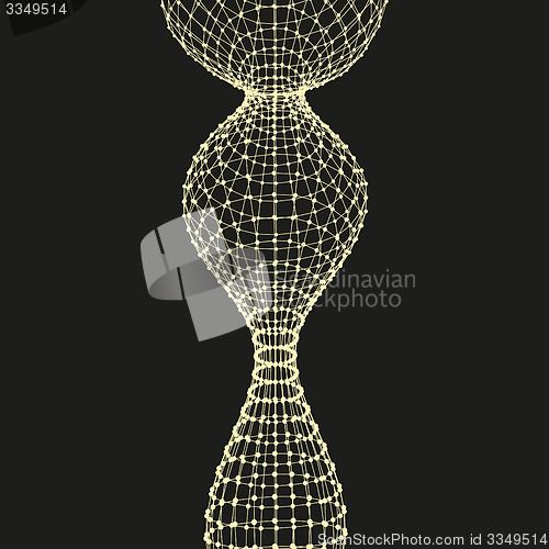 Image of Abstract connection points and lines. Graphic design. 