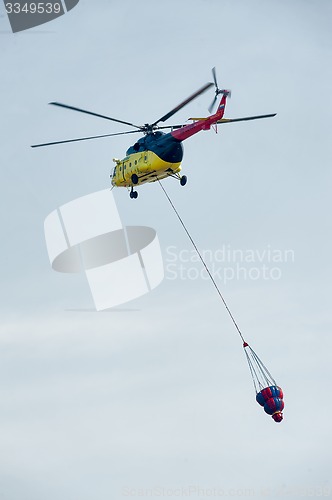 Image of Fireguard helicopter MI-8 with water tank