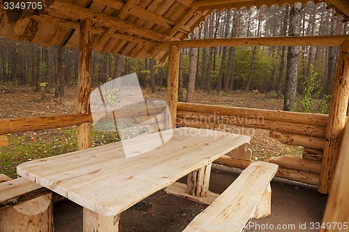 Image of wooden arbor  