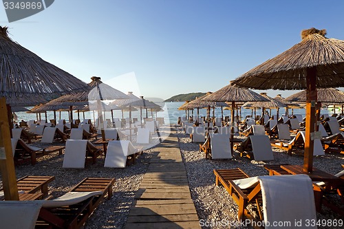 Image of umbrellas on a beach 