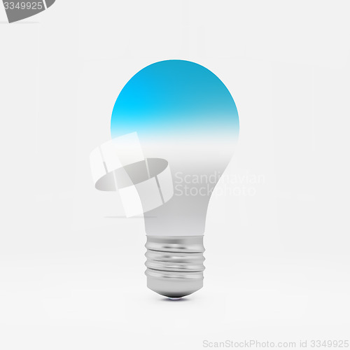 Image of Lightbulb idea symbol. 3d vector illustration. 