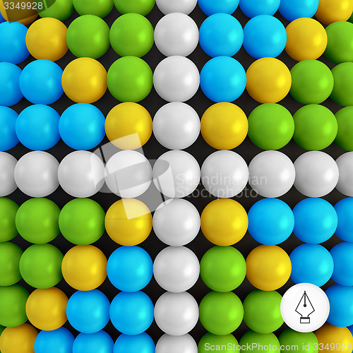 Image of Abstract technology background with balls. Spheric pattern. 