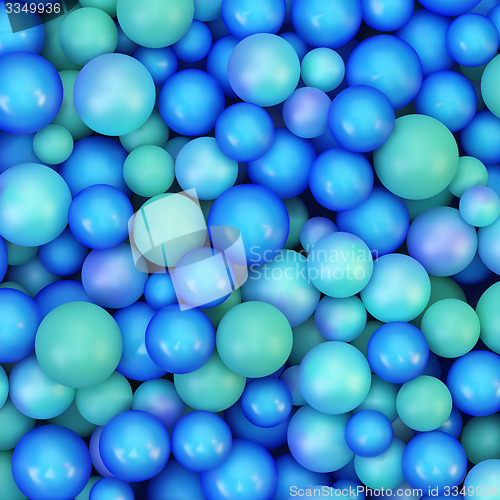 Image of Abstract vector background with various balls. Spheric pattern. 