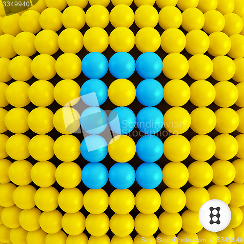 Image of Number eight. Abstract mathematics background. 