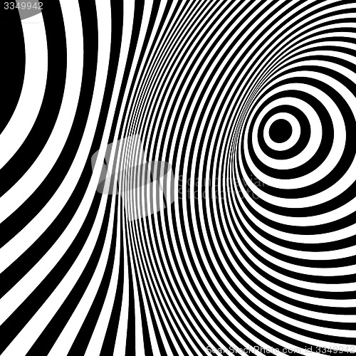 Image of Black and white abstract striped background. Optical Art. 
