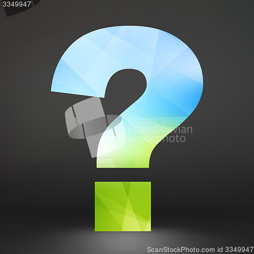 Image of Question mark. Ecology icon. Vector illustration.