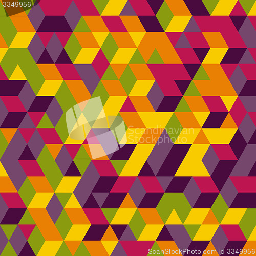 Image of Abstract 3d background. Wall of cubes. Vector illustration. 