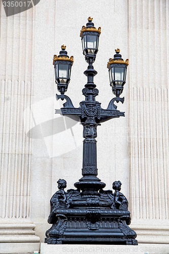 Image of europe in the wall of london lantern and abstract illumination