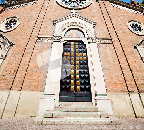 Image of beautiful old architecture in italy europe milan religion    and