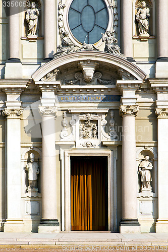 Image of lombardy    in  the  arsizio  old   church  closed brick  