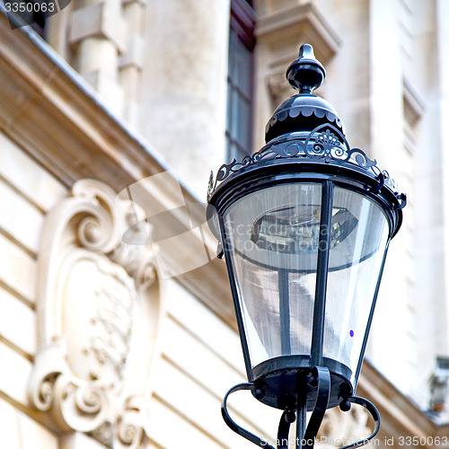 Image of europe in the wall of london lantern and abstract illumination