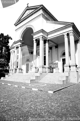 Image of old architecture in italy europe milan religion and sunlight