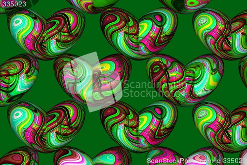 Image of Abstract  hearts 3d background
