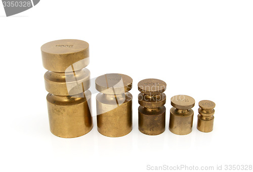 Image of Brass metric weights