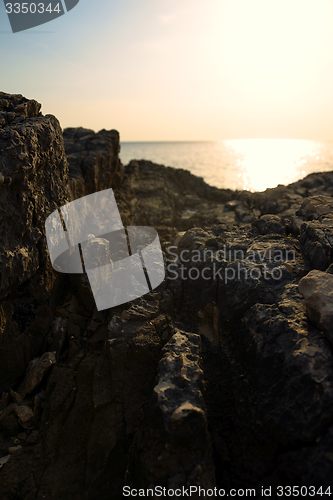 Image of Closeup photo of rocks on the shore
