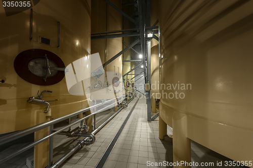 Image of Industrial interior with welded silos