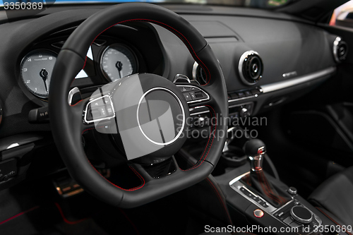 Image of Luxury car interior angle shot