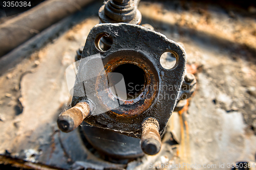 Image of Industrial worn metal closeup photo