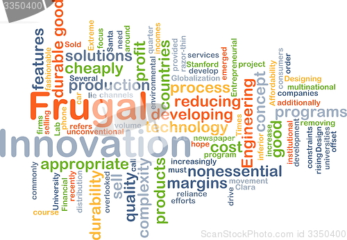 Image of Frugal innovation background concept