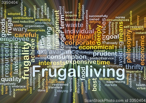 Image of Frugal living background concept glowing