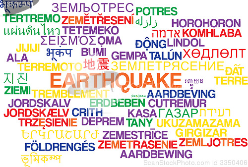 Image of Earthquake multilanguage wordcloud background concept