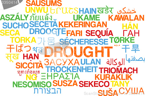 Image of Drought multilanguage wordcloud background concept