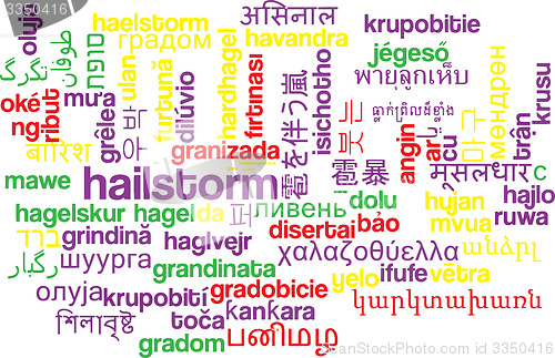 Image of Hailstorm multilanguage wordcloud background concept