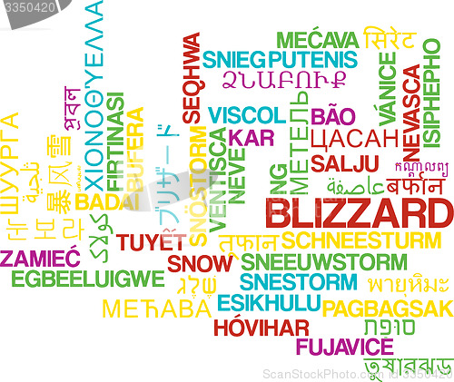 Image of Blizzard multilanguage wordcloud background concept