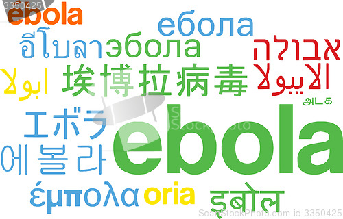 Image of Ebola multilanguage wordcloud background concept