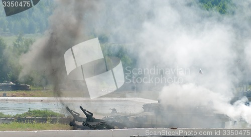 Image of Armored deminer BMR-3M in action. Russia