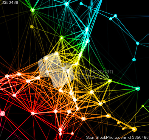 Image of Abstract network connection background