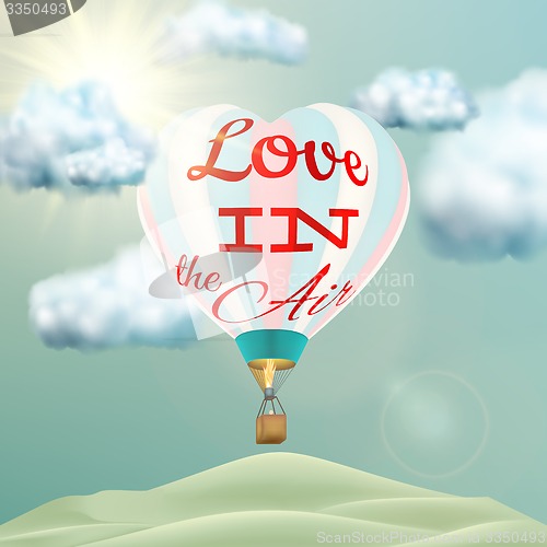 Image of Heart shaped air balloon. EPS 10