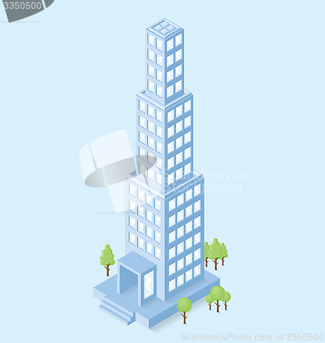 Image of Vector 3d Flat Isometric Office Building