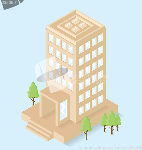 Image of Vector 3d Flat Isometric Office Building