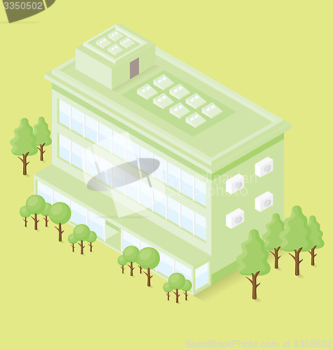 Image of Vector 3d Flat Isometric Office Building