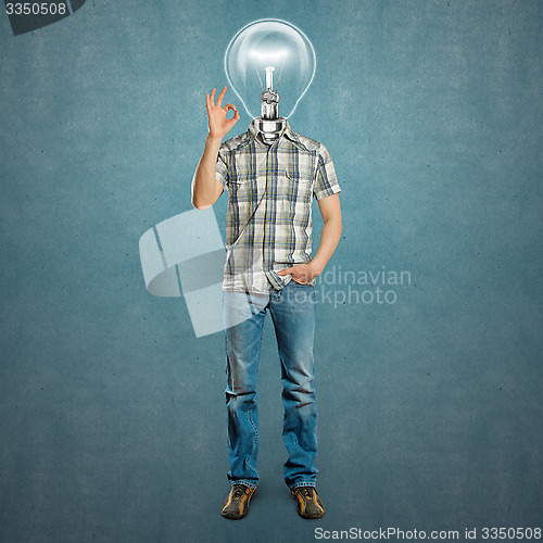 Image of Lamp Head Man Shows OK