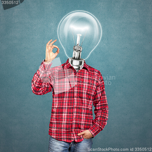 Image of Lamp Head Man Shows OK