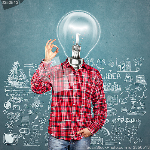 Image of Lamp Head Man Shows OK